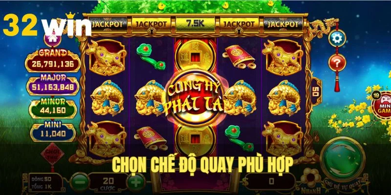 Hội viên tùy chọn chế độ quay phù hợp